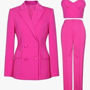 Vibrant Pink Women's Suit Set